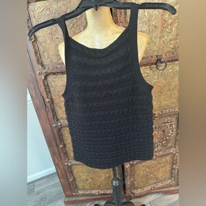 Giorgio Armani Black Ribbed Sleeveless Tank Top 44